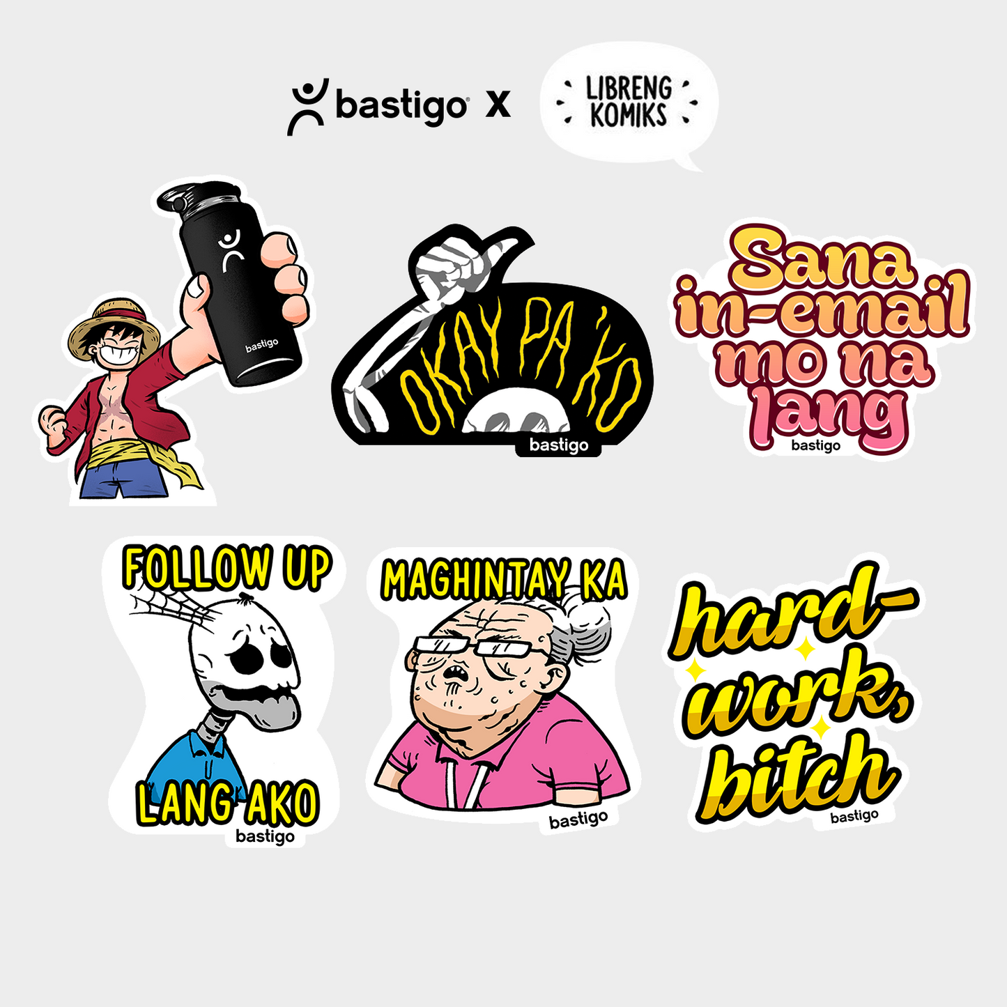Y-Sticker - TRABAHO LANG PACK - Water Proof Stickers