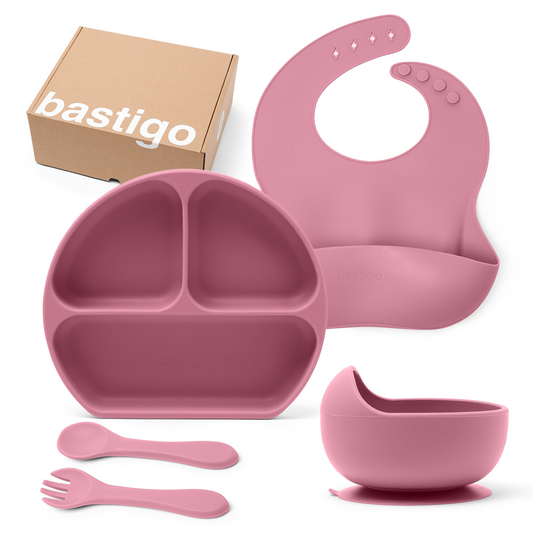 Baby Silicone Feeding Set - Pink